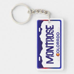 Porte-clefs Porte - clé de plaque d'immatriculation bleu Montr