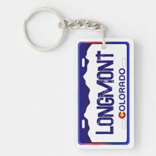 Porte-clefs Porte - clé de plaque d'immatriculation bleue du C