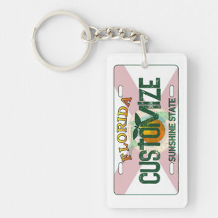 Porte-clefs Porte - clé de plaque d'immatriculation Floride pe