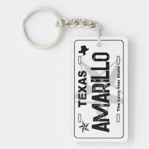Porte-clefs Porte - clé de plaque noire Amarillo Texas