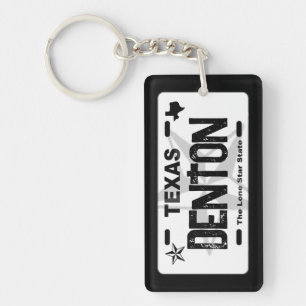 Porte-clefs Porte - clé de plaque noire Denton Texas