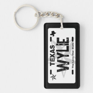 Porte-clefs Porte - clé de plaque noire Wylie Texas