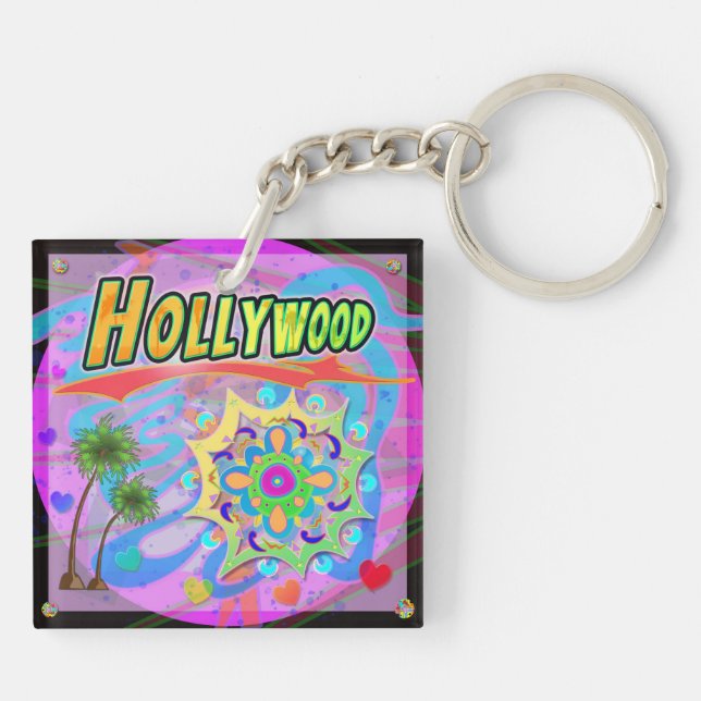 Porte-clefs Porte - clé de progrès réel d'Hollywood (Dos)