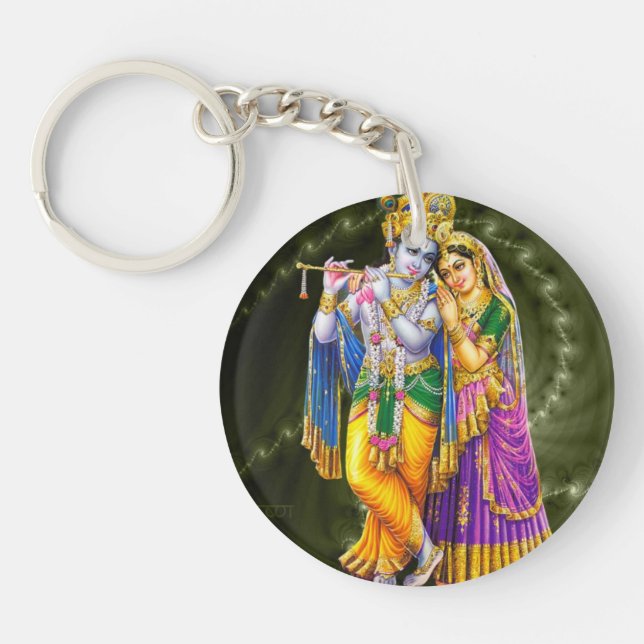 Porte-clefs Porte - clé de Radha Krishna (Devant)