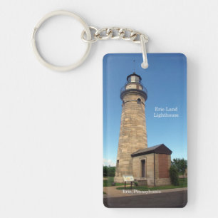 Porte-clefs porte - clé de rectangle acrylique Erie Land Ligh