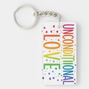 Porte-clefs Porte - clé de rectangle d'amour inconditionnel
