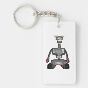Porte-clefs porte - clé de robot caricature en colère