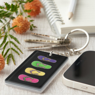 Porte-clefs Porte - clé de scintillement de sandales