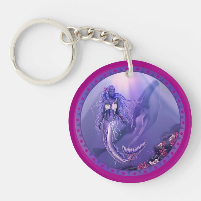 Porte-clefs Porte - clé de sirène violet (Devant)