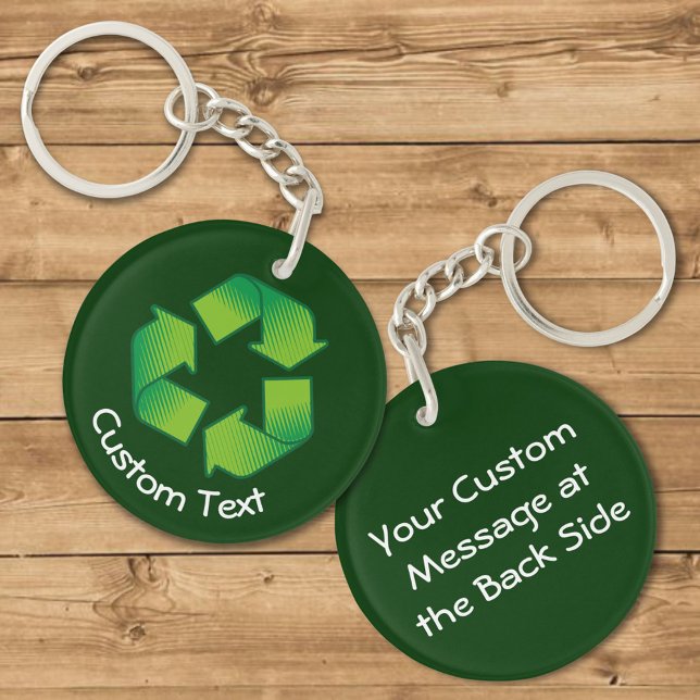 Porte-clefs Porte - clé de symbole de recyclage (Créateur téléchargé)