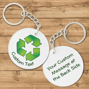Porte-clefs Porte - clé de symbole de recyclage