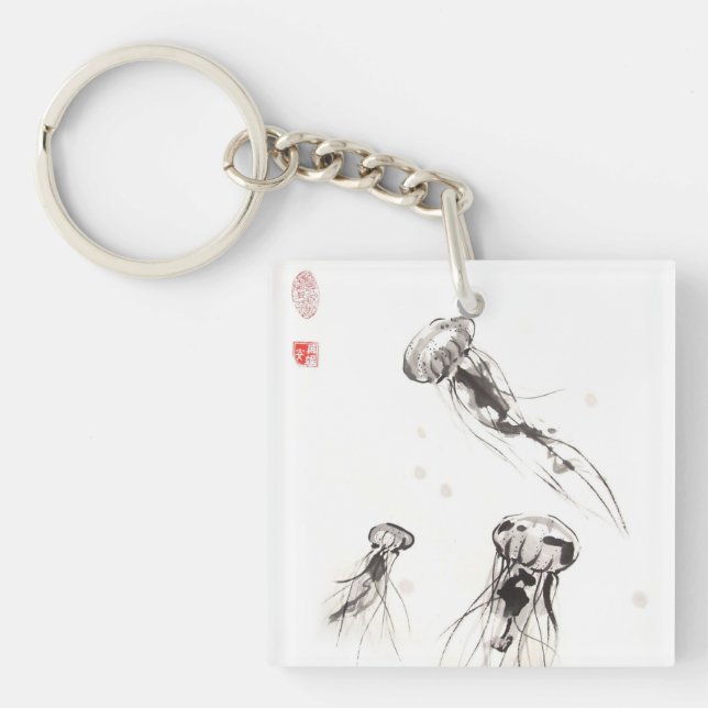 Porte-clefs Porte - clé de trois méduses (Devant)