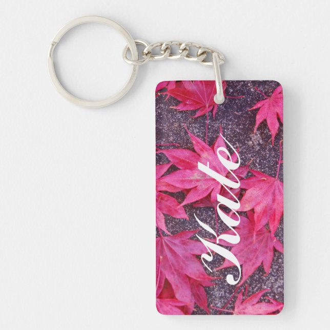 Porte-clefs Porte - clé des feuilles automnales (Devant)