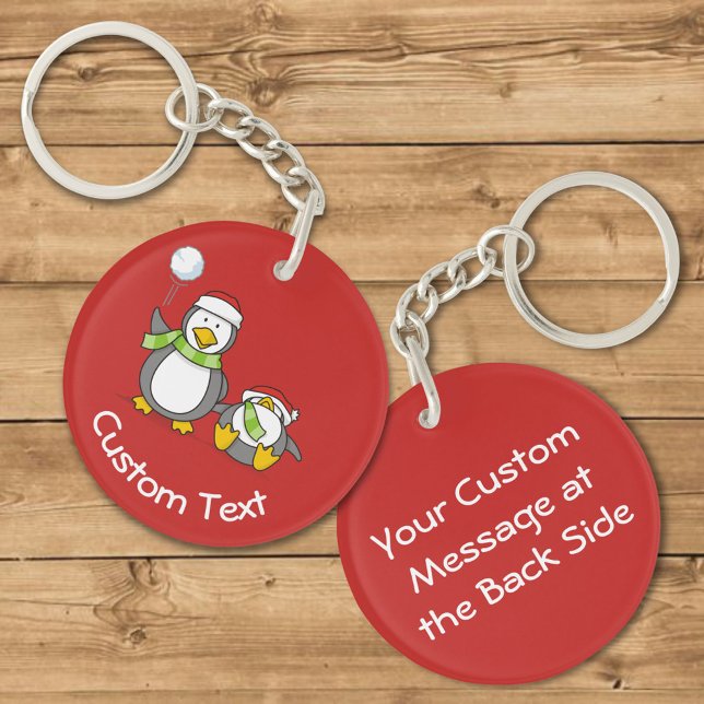 Porte-clefs Porte - clé des pingouins de Noël (Créateur téléchargé)