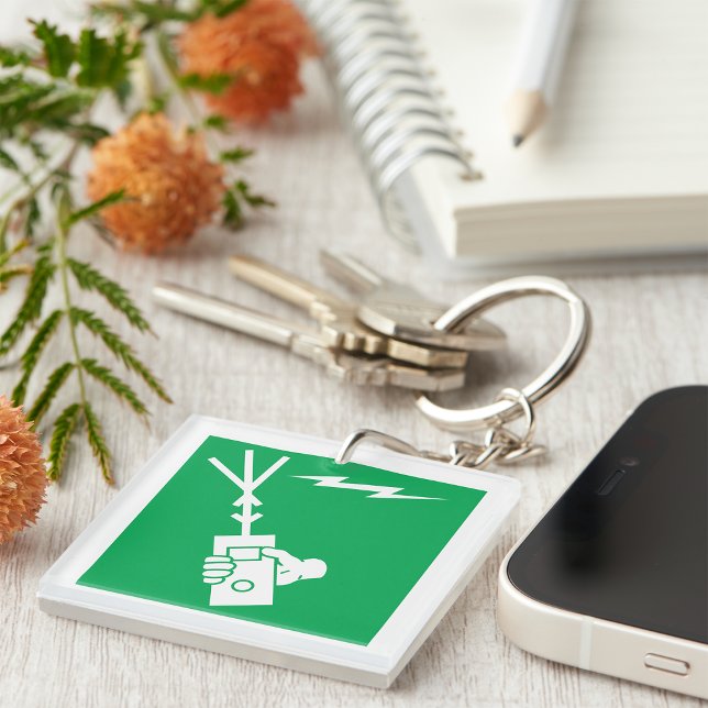 Porte-clefs Porte - clé des signaux d'électricité de prudence (Créateur téléchargé)