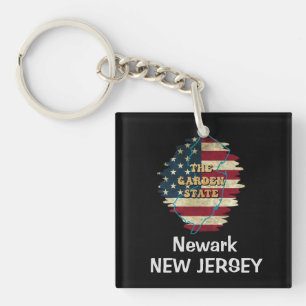 Porte-clefs Porte - clé d'état New Jersey personnalisé