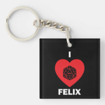 Porte - clé d'I <3 Felix (foncé)