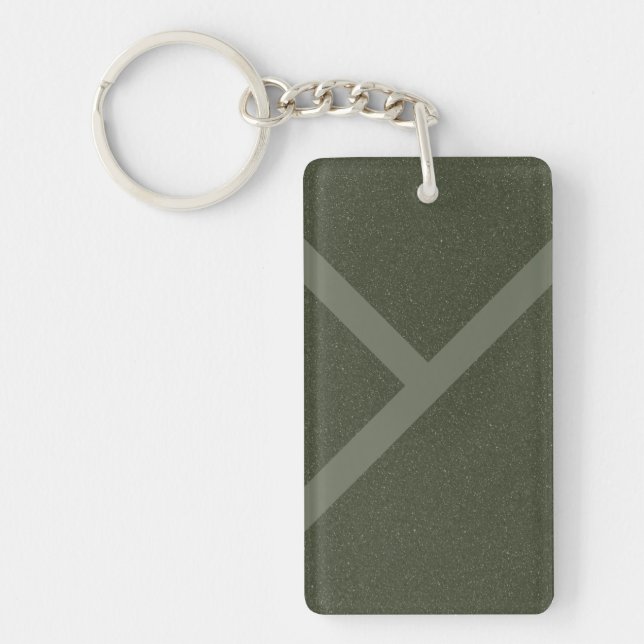 Porte-clefs Porte - clé diagonal - Moss Green Acrylique (Devant)