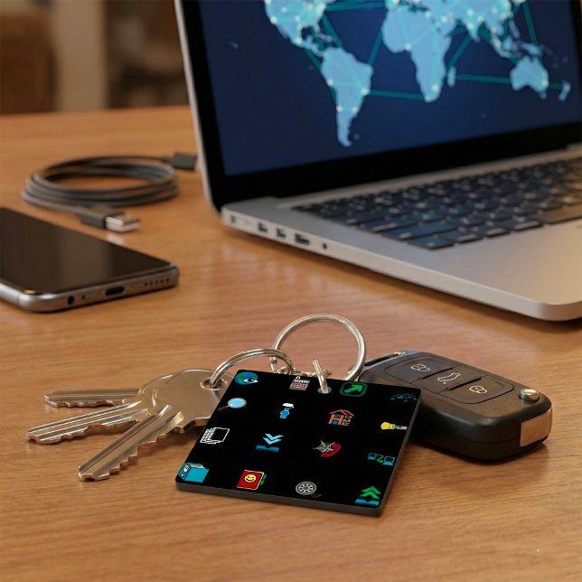 Porte-clefs Porte - clé d'icônes Web (Créateur téléchargé)