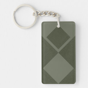 Porte-clefs Porte - clé double diamant Moss Green - Personnali