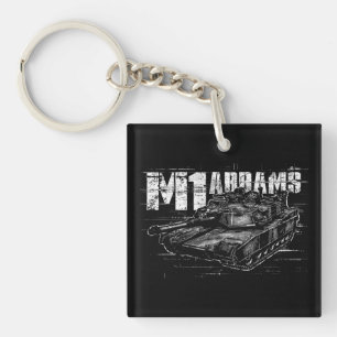 Porte-clefs Porte - clé (double face) de carré de M1 Abrams