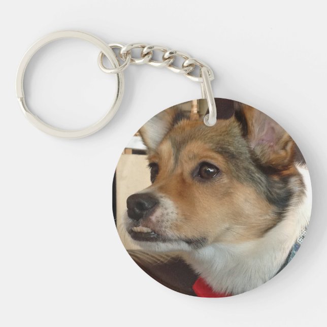 Porte-clefs Porte - clé double face de chien mignon (Devant)