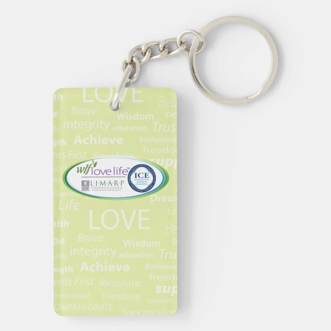 Porte-clefs Porte - clé (double face) de rectangle (Dos)