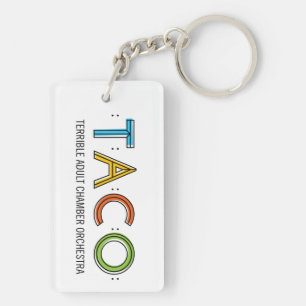 Porte-clefs Porte - clé (double face) de TACO de rectangle