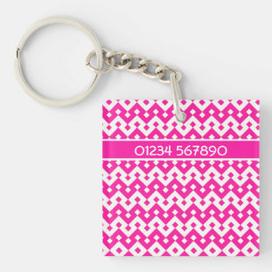 Porte-clefs Porte - clé double face personnalisé, Candy rose g