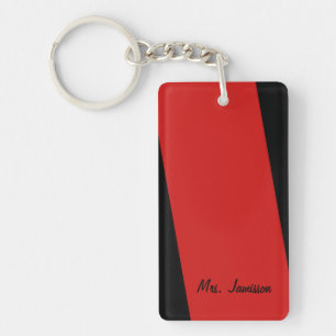 Porte-clefs Porte - clé, double rayure dégrossie rectangulai