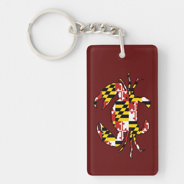 Porte-clefs Porte - clé du drapeau du Maryland à deux côtés (Devant)