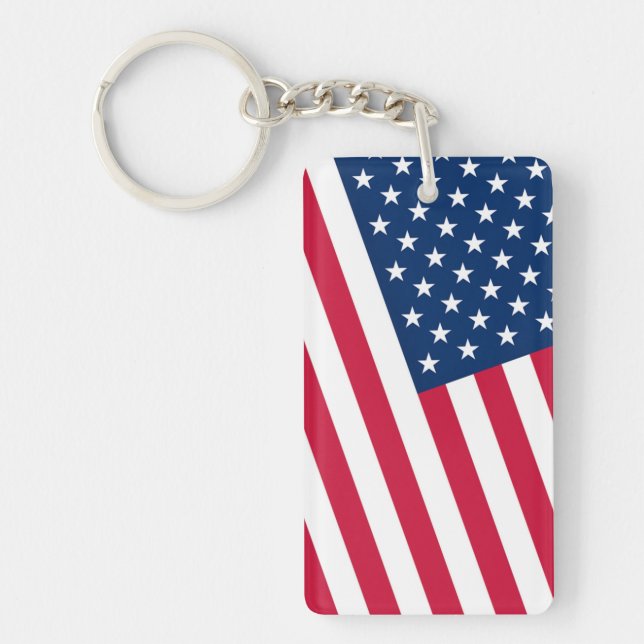 Porte-clefs Porte - clé du drapeau patriotique américain (Devant)