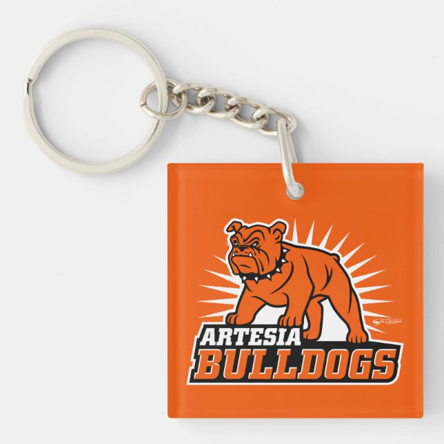 Porte-clefs Porte - clé du logo Artesia Bulldogs (Devant)