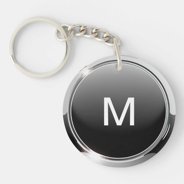 Porte-clefs Porte - clé du monogramme des hommes chics (Devant)