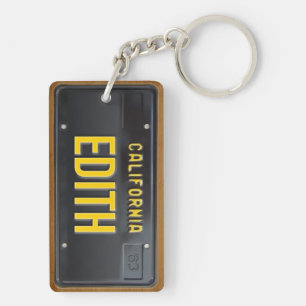 Porte-clefs Porte - clé EDI California 1963 Vintage License Pl