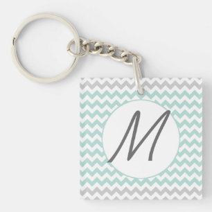 Porte-clefs Porte - clé élégant de monogramme de Chevron