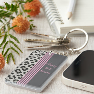 Porte-clefs Porte - clé Empreinte de léopard classique mais si