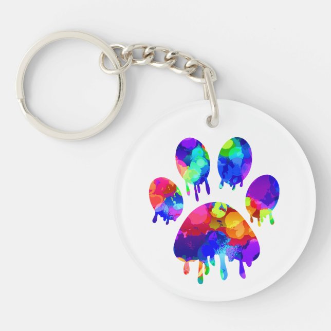 Porte-clefs Porte - clé Empreinte de patte (Devant)