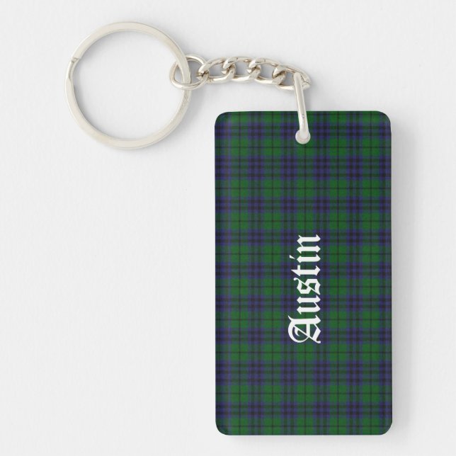 Porte-clefs Porte - clé fait sur commande de plaid de tartan (Devant)