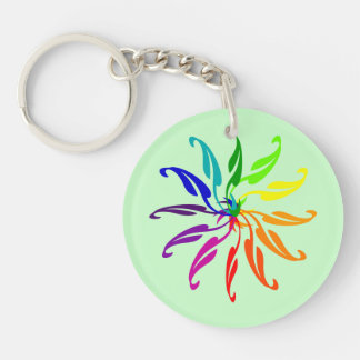Porte-clefs Porte - clé - Feuilles de roulette couleur
