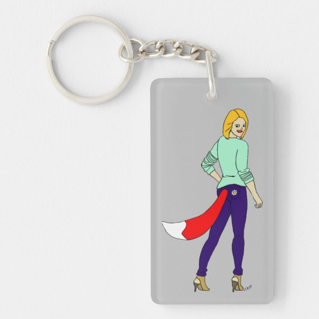 Porte-clefs porte - clé fille foxy (Devant)