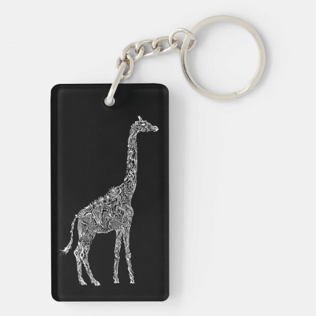 Porte-clefs Porte - clé frais de girafe (Dos)