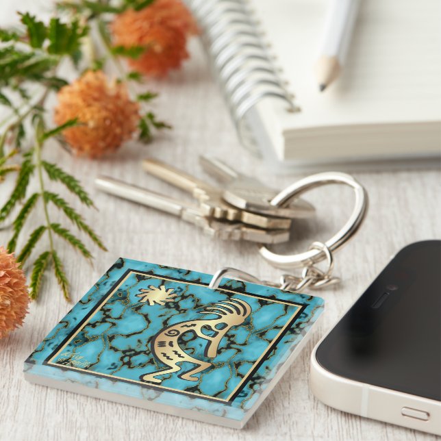 Porte-clefs Porte - clé Gold Sud-Ouest Kokopelli (Devant Droit)
