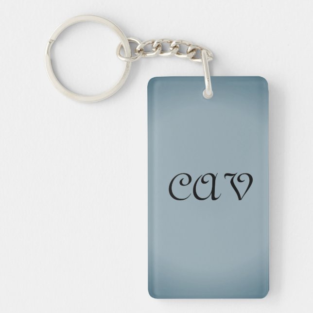 Porte-clefs Porte - clé gris bleu (Devant)