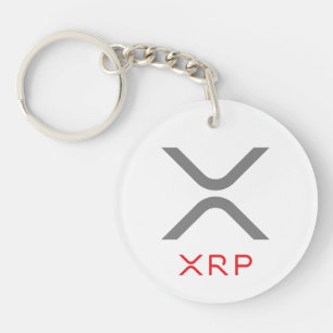 Porte-clefs Porte - clé gris et rouge d'ondulation de XRP du