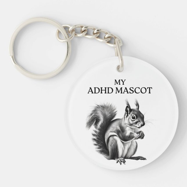 PORTE-CLEFS PORTE - CLÉ HUMOUR ADHD (Devant)