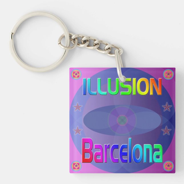 Porte-clefs porte - clé "ILLUSION Barcelona" ! (Devant)