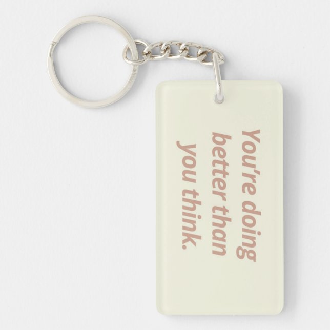 Porte-clefs Porte - clé Inspirationnel double face | Beige et  (Devant)