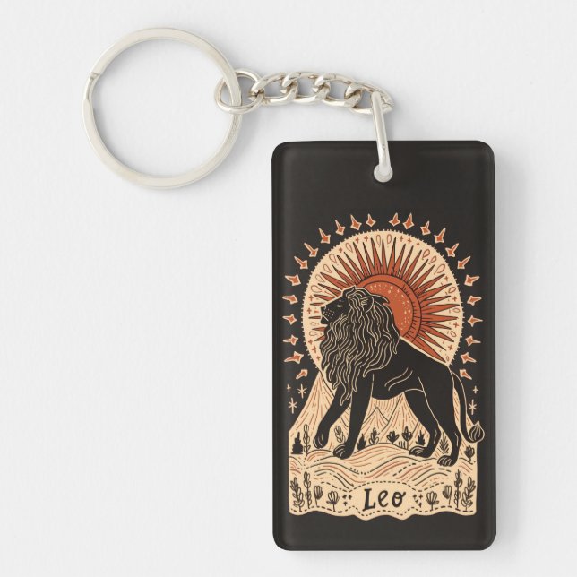 Porte-clefs Porte - clé Leo Celestial Zodiac Art (Devant)