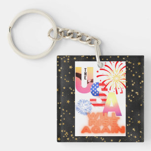 Porte-clefs porte - clé "Les USA se lèveront"